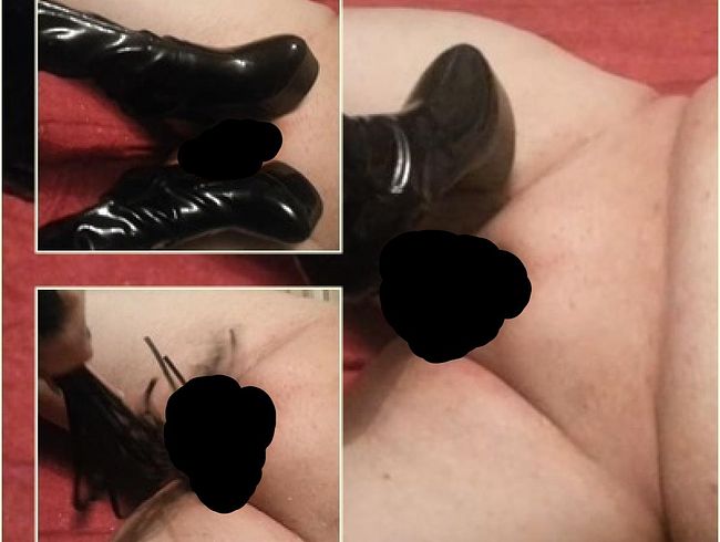 SinaVelvet Porno Video: Mit Overknees und peit**he schw**z behandelt